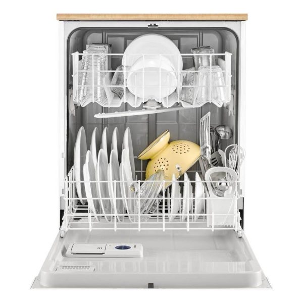 Whirlpool - 24" Front Control Tall Tub Portable Dishwasher - White - Image 3