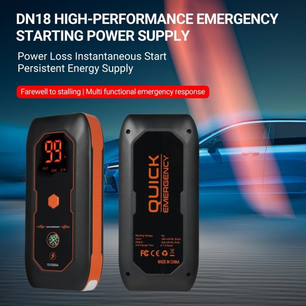 Lepmerk DN18 Car Jump Starter, 600A Peak Current 8000mAh, Portable Bank for Auto Battery Boosting in Emergency Situations - Image 3