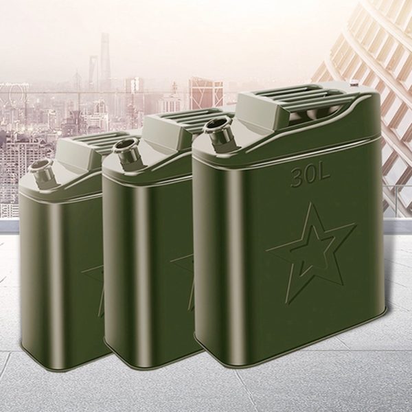 MoreChioce 20 Litre Metal Jerry Can Car Canister Holder Storage Tank with 3 Handles for Water Petrol Oil Water Alcohol - Image 5