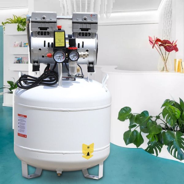 40L Dental Air Compressor Silent Noiseless Oil Free Oilless Compressor Machine Portable Air Compressor Oil Free Quiet Tool Air Pump Compressor 750W 115 PSI - Image 7