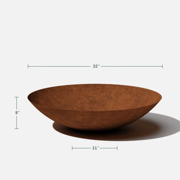 Veradek Rust Bowl 32 in. Corten Steel Metal Round Planter RBV32RS - Image 5