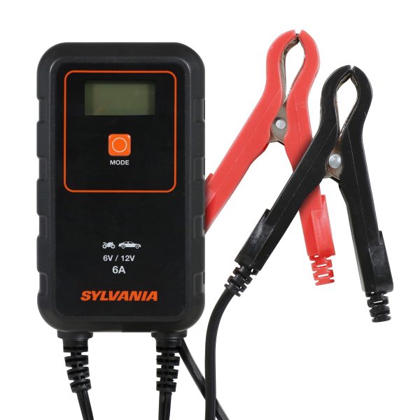 SYLVANIA - Smart Charger - Heavy-Duty, Portable Car Battery Charger - Make Charging Your Car Battery Easy - Use as Battery Maintainer & Charger - 6V or 12V Voltage Output - 6 AMP