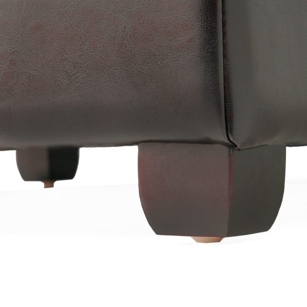 Carlyle Leather Storage Ottoman Coffee Table - Image 5