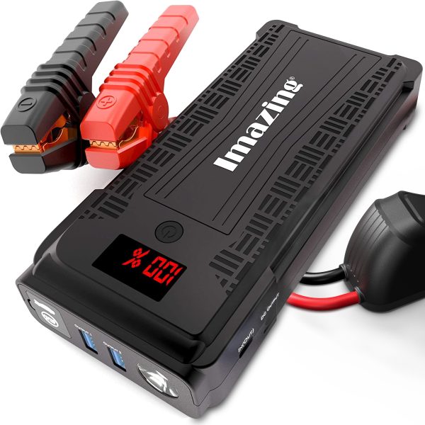 Imazing Car Battery Jump Starter - 2500 amps Peak 20000mAH (up to 8L Gas or 8L Diesel Engine) 12V Auto Battery Booster Portable Power Pack