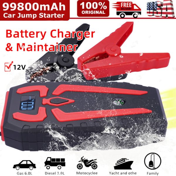 NIFFPD 12000mAh Car Battery Charger,Car Battery Charger Jump Starter battery charger for Car, Lawn Mower, Motorcycle, Boat, SUV and More - Image 4