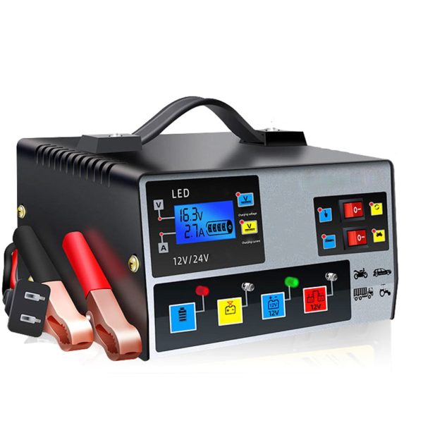 ALSLIAO Car Battery Charger Fully Automatic High Frequency Intelligent Pulse Repair LCD - Image 3