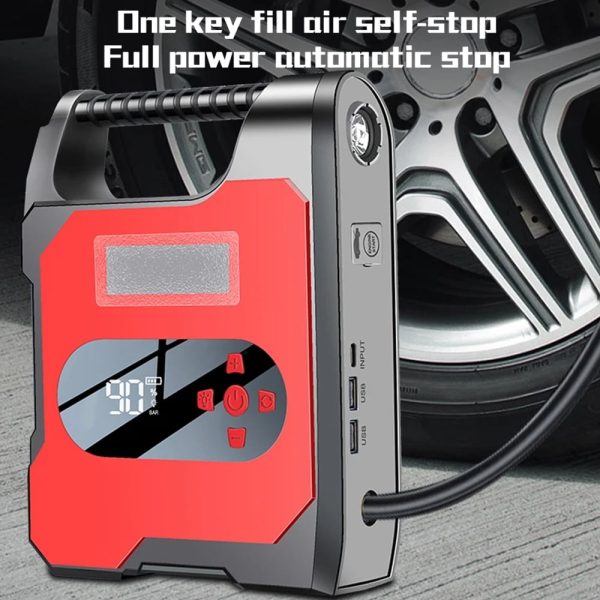 Portable 32000mAh Car Jump Starter + Air Compressor Battery Booster Power Bank - Image 10