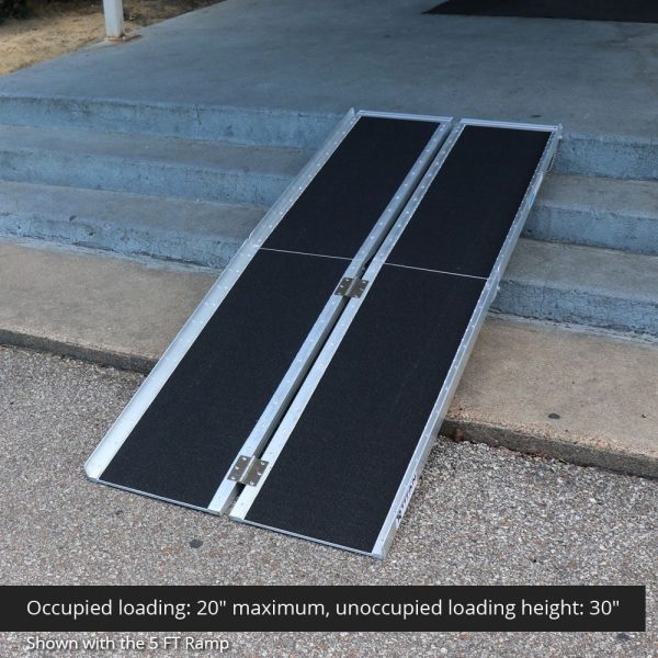 Titan Ramps 10' Multi-Fold Aluminum Wheelchair Ramp - 600 lb. Capacity - Image 6