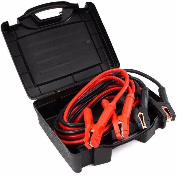 Stark 25ft Emergency Jumper Cables Auto Battery 0-Gauge Booster Camp for Cars Trucks SUV Van with Carrying Case