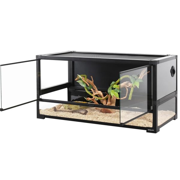 REPTI ZOO 40 Gallon Tempered Glass Reptile Large Terrarium Tank Reptile Terrarium 36"x18"x18", Easy Folding - Image 3