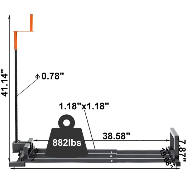 WIILAYOK Lawn Mower Lift Jack with Manual Handle & Power Tool,Riding Telescopic Lift with 882 Lbs Weight Capacity for Garden Tractors Lawn Mowers - Image 5