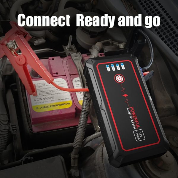 1500A Car Jump Starter 12V 14000mAh(up to 8L Gas,6L Diesel Engines) with USB Quick Charge 3.0 and Smart Clip - Image 7