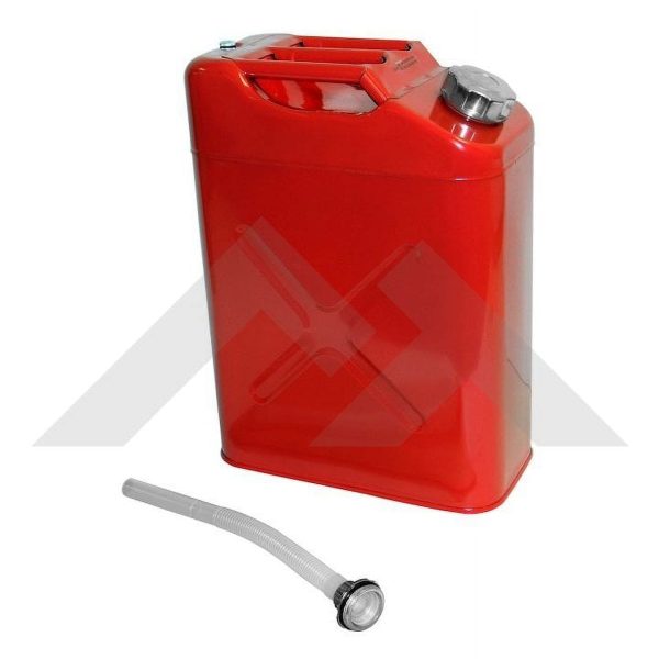 Crown Automotive RT26010 CASRT26010 RED JERRY CAN; RT OFF-ROADS 5.4 GALLON GALVANIZED STEEL INCLUDES POUR SPOUT, VENT AND TRAVEL CAP