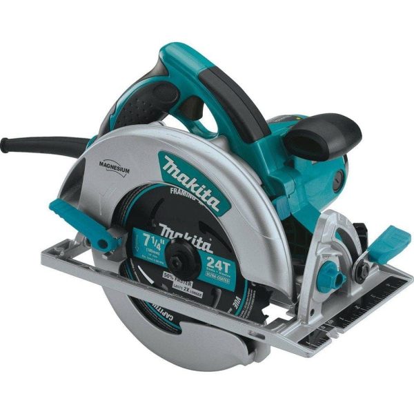 15 Amp 7-1/4 in. Corded Lightweight Magnesium Circular Saw with LED Light, Dust Blower, 24T Carbide blade, Hard Case 5007MG - Image 4