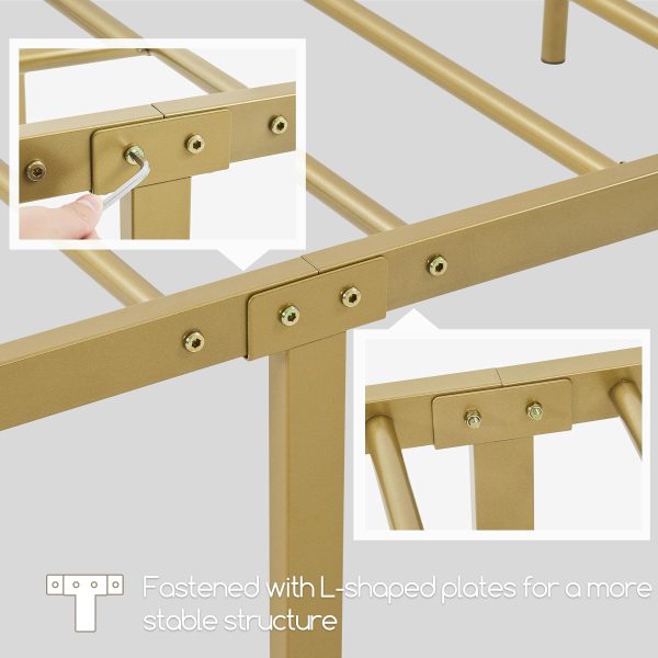 Yaheetech Headboard Footboard Platform Foundation - Image 6