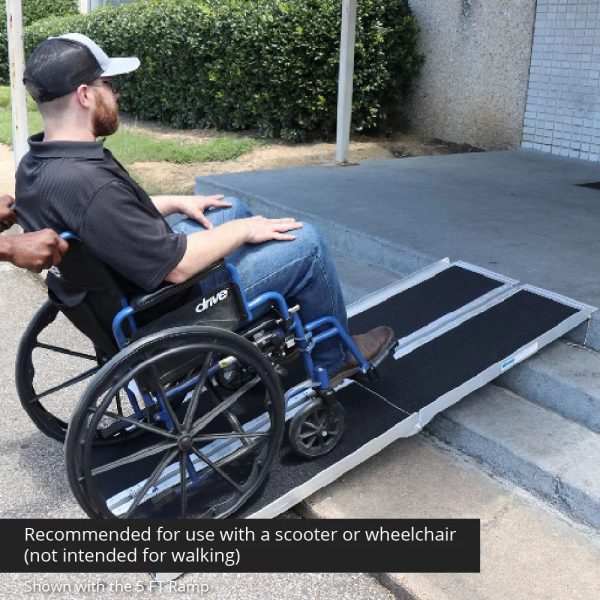 Titan Ramps 10' Multi-Fold Aluminum Wheelchair Ramp - 600 lb. Capacity - Image 5