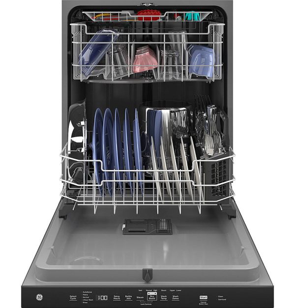 GE - Top Control Built-In Dishwasher with 3rd Rack, Dry Boost, 50 dBa - White - Image 2