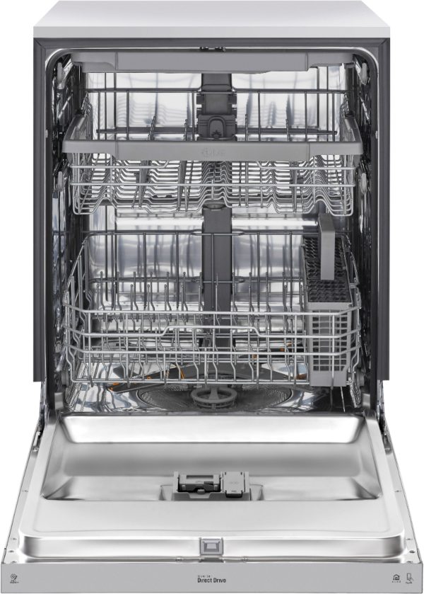 LG - 24" Front Control Smart Built-In Stainless Steel Tub Dishwasher with 3rd Rack, Quadwash, and 48dba - Stainless steel - Image 6