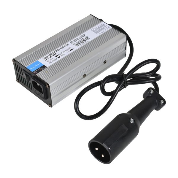 Genrics 48 Volt For Club Car Golf Cart Battery Charger 48V 6 Amps Snap Head 3 Pin Plug