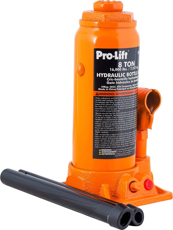 Pro-Lift 8 Ton Hydraulic Bottle Jack - Portable Car Jack 16000 lbs Capacity with Pump Handle - Image 3