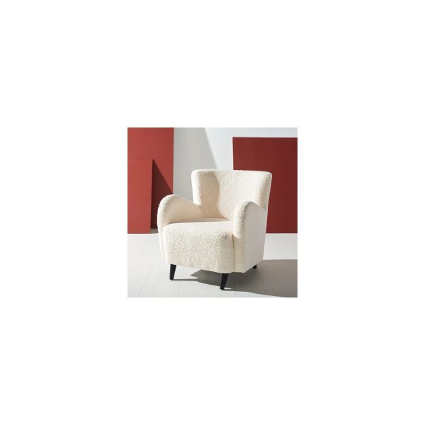 Safavieh Couture Rayanne Mosern Wingback Chair - 28" W x 34" D x 31" H Ivory - Image 4