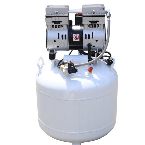 40L Dental Air Compressor Silent Noiseless Oil Free Oilless Compressor Machine Portable Air Compressor Oil Free Quiet Tool Air Pump Compressor 750W 115 PSI - Image 3