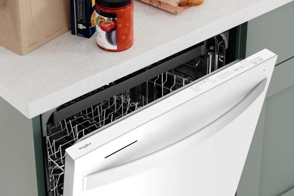 Whirlpool - 24" Top Control Built-In Dishwasher with Stainless Steel Tub, Large Capacity, 3rd Rack, 47 dBA - White - Image 14