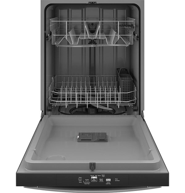 GE - Top Control Built In Dishwasher, 55 dBA - Stainless steel