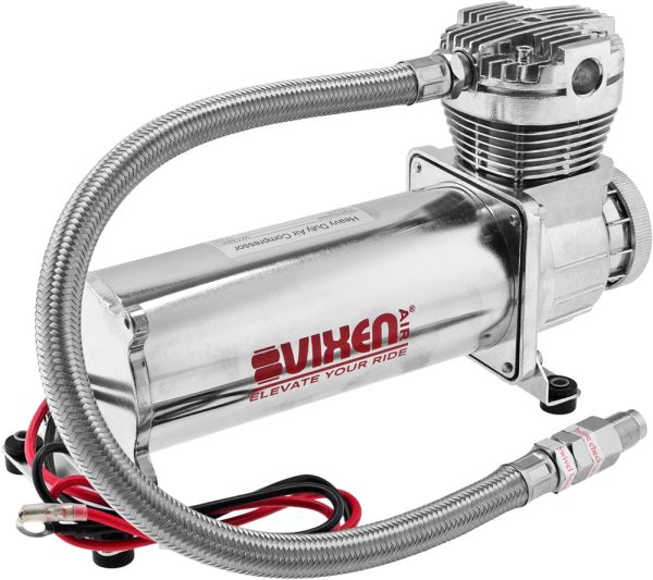 Vixen Air Suspension Kit for Truck/Car Bag/Air Ride/Spring. On Board System- 200psi Compressor, 6 Gallon Tank. For Boat Lift,Towing,Lowering,Leveling Bags,Onboard Train Horn,Semi/SUV VXO4863CF - Image 4