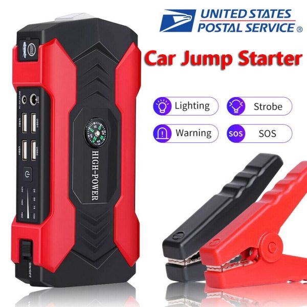 Xhy Jump Starter 12V Car Battery Pack Booster Jumper Box Emergency Start Power Bank Supply Charger with Built-in LED Light