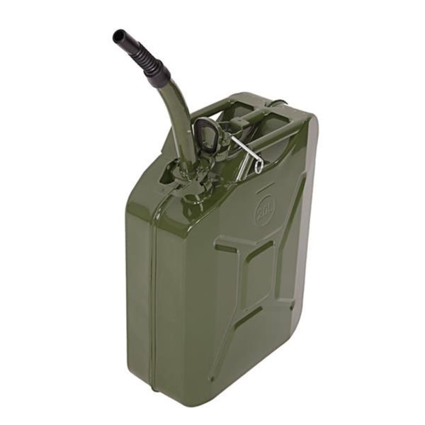 Fuel Can, 20L 0.6mm Fuel Can, Portable Steel Oil Can, Petrol Diesel Storage Can For Fuels Gasoline, ArmyGreen - Image 2