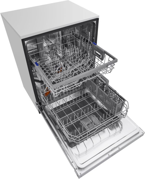 LG - 24" Front-Control Built-In Dishwasher with Stainless Steel Tub, QuadWash, 48 dBa - Stainless steel - Image 3