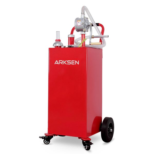 Arksen Portable 35-Gallon Gas Caddy Fuel Tank Storage Transfer Gasoline