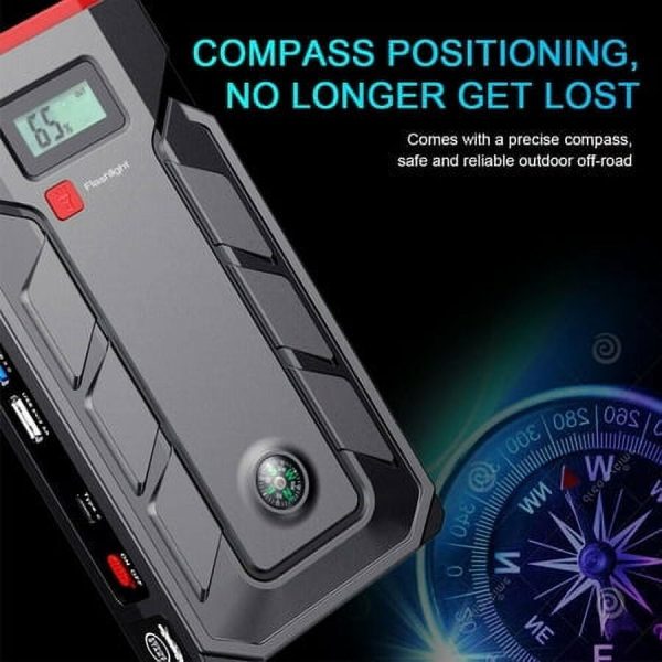 Xhy 50800mAh Car Jump Starter Portable Battery Pack Booster Jumper Box Emergency Start Power Bank Supply Charger with Built-in LED Light - Image 4