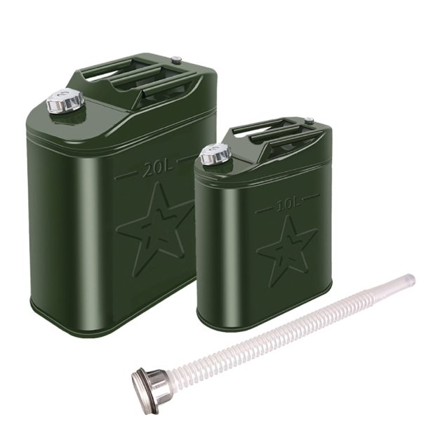 MoreChioce 10L Green Metal Jerry Can Store Container for Petrol Oil Water Alcohol - Image 9