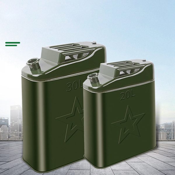 MoreChioce 20 Litre Metal Jerry Can Car Canister Holder Storage Tank with 3 Handles for Water Petrol Oil Water Alcohol - Image 9