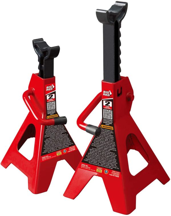 BIG RED Hydraulic Trolley/Floor Jack Combo with 2 Jack Stands 2 Ton ,Red, W8201 - Image 3