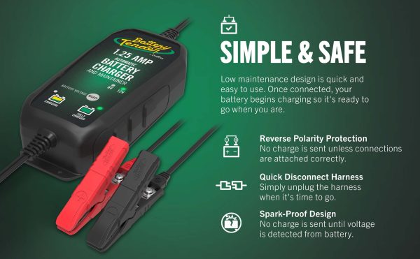 Battery Tender Plus 12V Battery Charger and Maintainer: Selectable 6V, 1.25 AMP, 12V Battery Charger and Maintainer for Powersports - Switchable 6 and 12V Battery Float Charger - 022-0211-DL-WH - Image 6