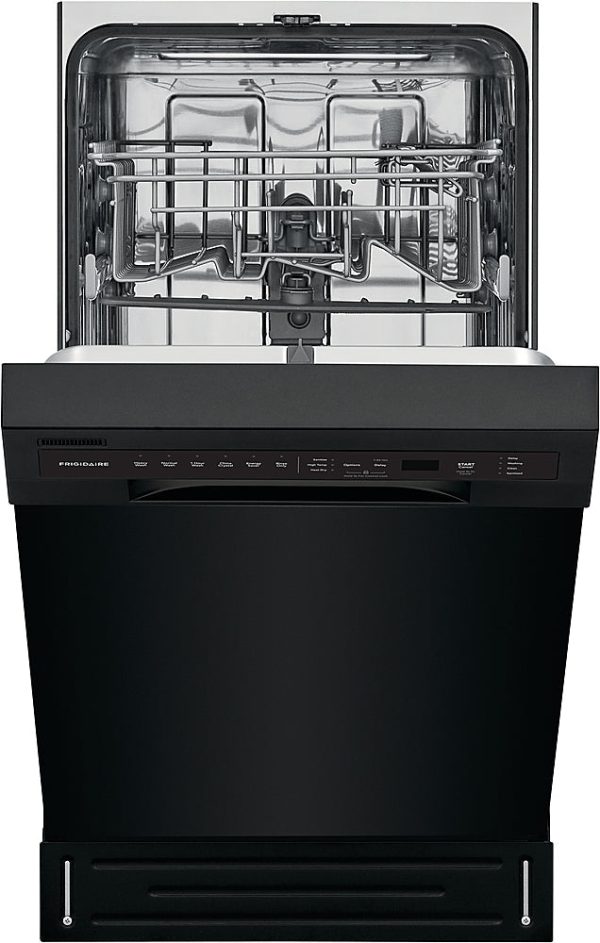 Frigidaire - 18" Compact Front Control Built-In Dishwasher with Stainless Steel Tub, 52 dBA - Black - Image 5