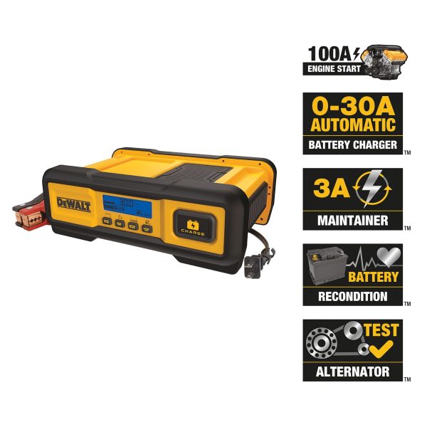 DEWALT DXAEC100 Professional 30-Amp Battery Charger and 3-Amp Maintainer with 100-Amp Engine Start - Image 4