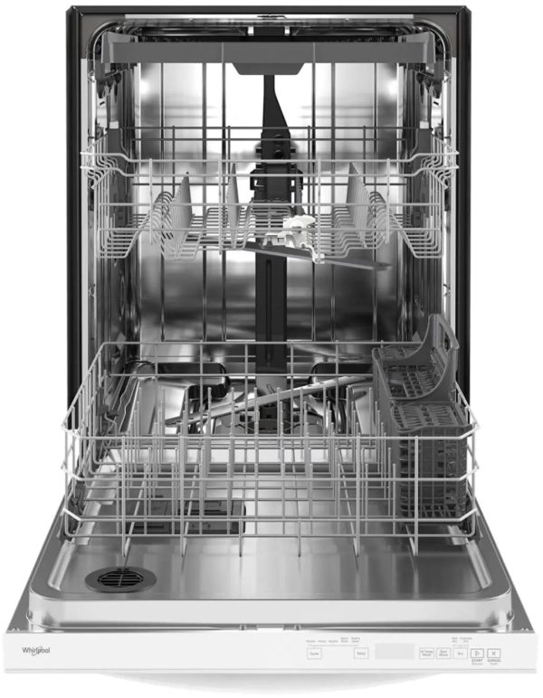 Whirlpool - 24" Top Control Built-In Dishwasher with Stainless Steel Tub, Large Capacity, 3rd Rack, 47 dBA - White - Image 3