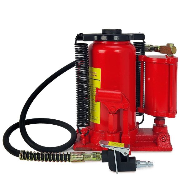 Stark 20-Ton Portable Air-Operated Hydraulic Bottle Jack Lift Low Profile Air Bottle Jack Air Jack with Handle - Image 3