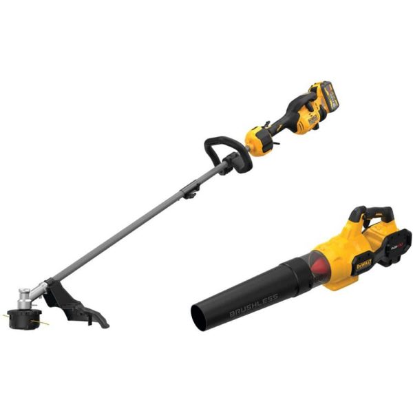 60V MAX 17 in. Cordless Battery Powered String Trimmer and Leaf Blower Combo Kit with (1) 9 Ah Battery & Charger DCKO266X1