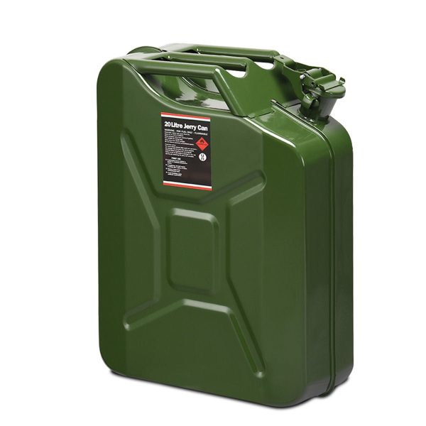 Gymax Green 5 Gallon 20L Jerry Fuel Can Steel Gas Container Emergency Backup w/ Spout