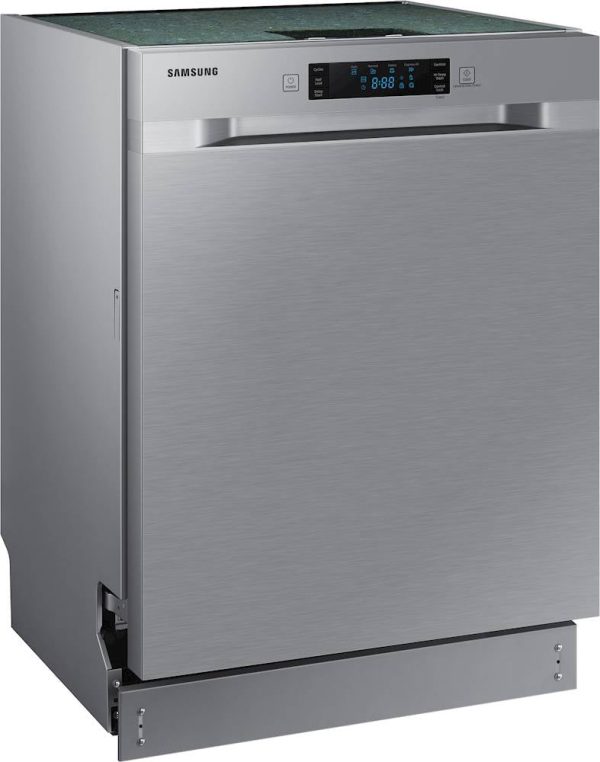 Samsung - Front Control Built-In Dishwasher with Stainless Steel Tub, Integrated Digital Touch Controls, 52dBA - Stainless steel