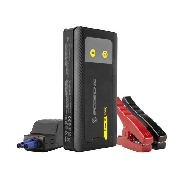 Scosche PBJ2000 PowerUp 2000 Amp Emergency Jump Starter with Built-In Power Bank and Flashlight