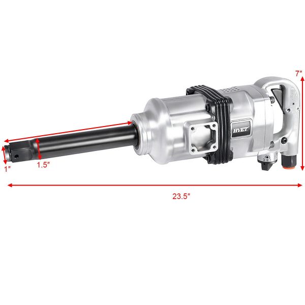 Goplus Heavy Duty 1" Air Impact Wrench Gun Long Shank Commercial Truck Mechanics w/Case - Image 2