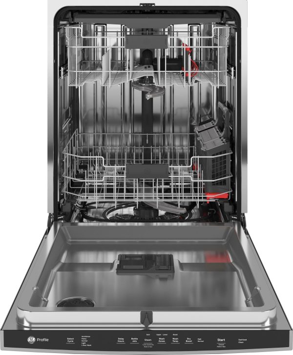 GE Profile- Hidden Control Built-In Dishwasher with Stainless Steel Tub, Fingerprint Resistance, 3rd Rack, 45 dBA - Stainless steel - Image 20