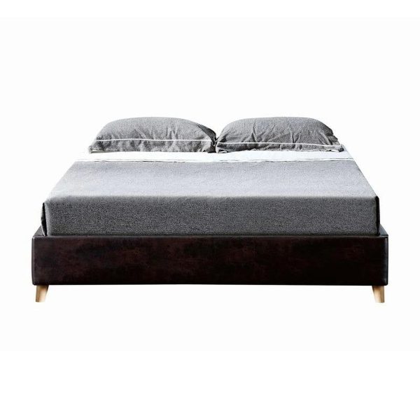 Furniture of America Goodwater Faux Leather Full Foundation Bed in Brown - Image 2