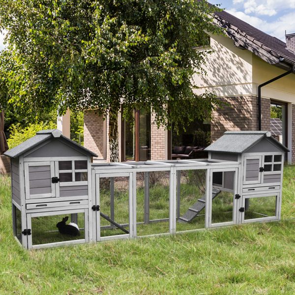 Rabbit Indoor Outdoor Guinea Grey 2 - Image 3